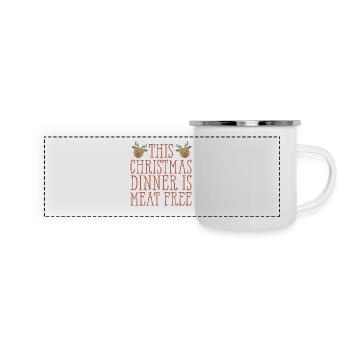 This Christmas Dinner Is Meat Free Reindeer Xmas - Panoramic Camper Mug - white - Front