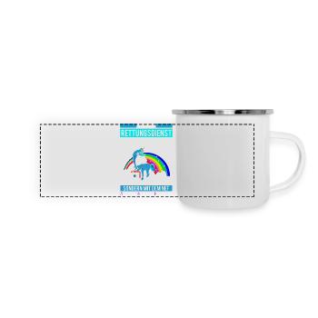 Cadeau de sauvetage princesse Licorne - Mug panoramique émaillé - blanc - Devant