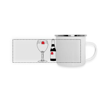 Belgian Beer - Panorama Emaille-Tasse - Weiß - Vorne