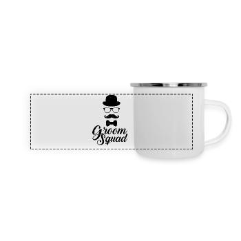 Groom Squad Gentleman Nerd cadeau - Mug panoramique émaillé - blanc - Devant