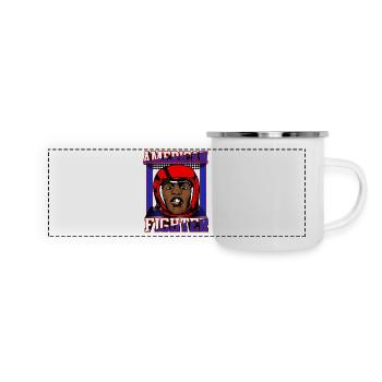 American Fighter Boxer Sport T-Shirt | Nakos - Panoramic Camper Mug - white - Front