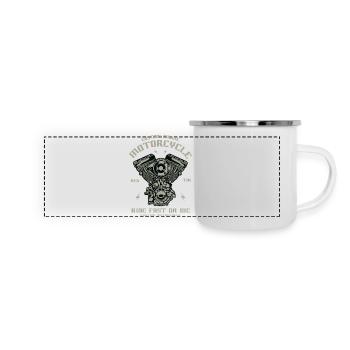 Custom Engine - Mug panoramique émaillé - blanc - Devant