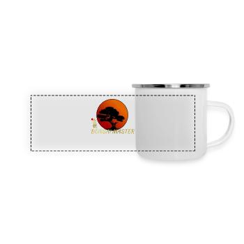 Bonsai Shirt Bonsai Maître cadeau - Mug panoramique émaillé - blanc - Devant