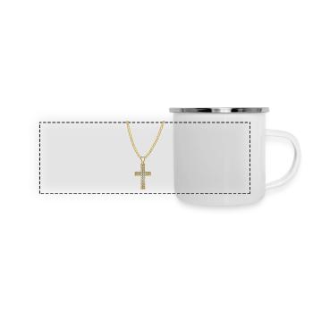Necklace Jesus Christ Cross Gift - Panoramic Camper Mug - white - Front