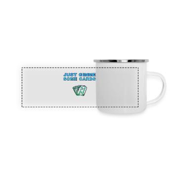 Poker Poker Poker Texas Holdem Jeu de cartes - Mug panoramique émaillé - blanc - Devant