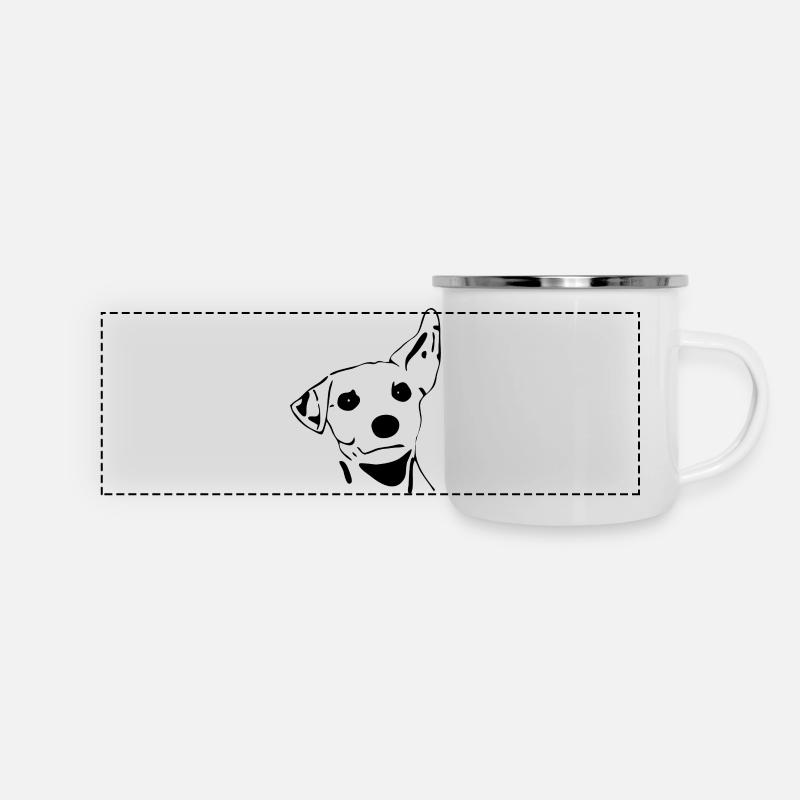 Chien, attentionné, cadeau, idée - Mug panoramique émaillé - blanc