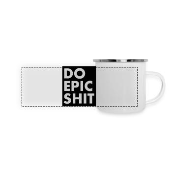 EO EPIC SHIT - Panorama Emaille-Tasse - Weiß - Vorne