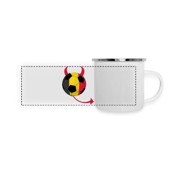 les diables belges - Mug panoramique émaillé - blanc - Devant