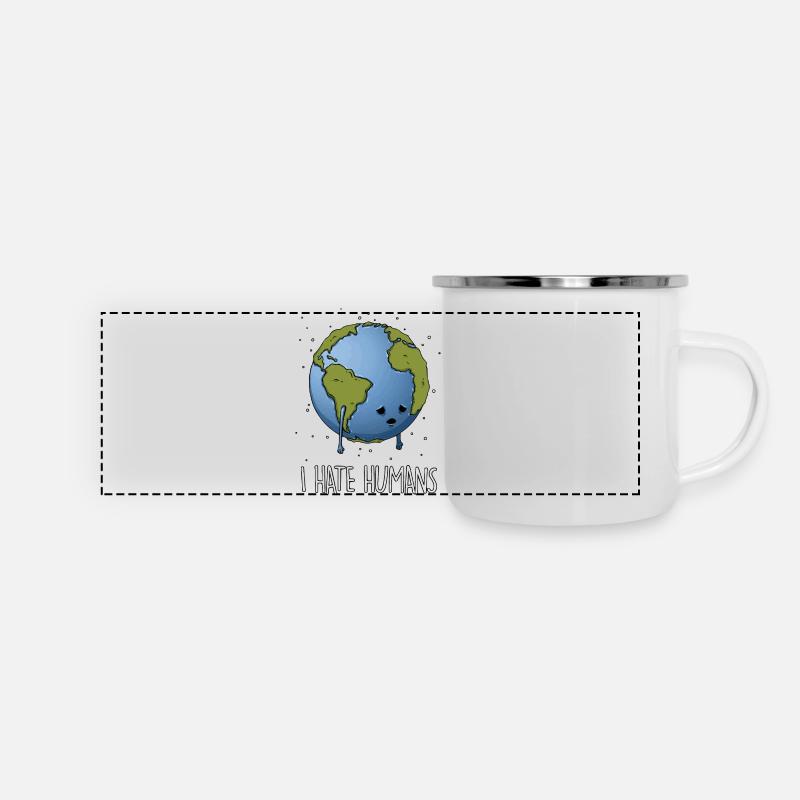 Hate humans - Panoramic Camper Mug - white