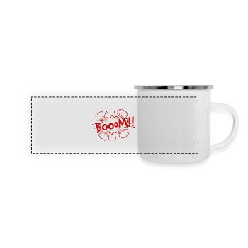 comic boom - Panoramic Camper Mug - white - Front