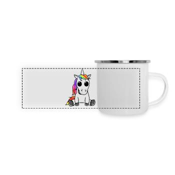 Alien Unicorn Intoxication Alien Drugs Extasy - Panoramic Camper Mug - white - Front