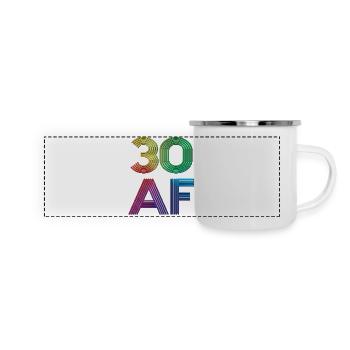 30 AF - Fête du 30e anniversaire Cadeau de 30 ans - Mug panoramique émaillé - blanc - Devant