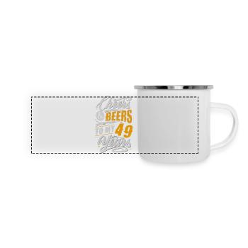 49th birthday beer - Panoramic Camper Mug - white - Front