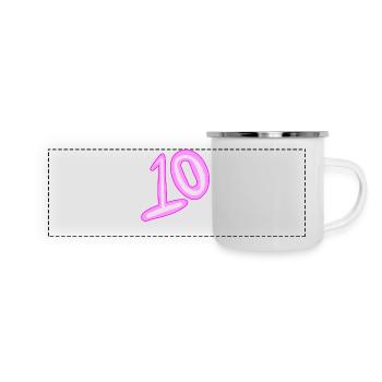 10 - Panorama Emaille-Tasse - Weiß - Vorne