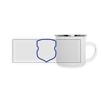 Wappen - Umriss - Panorama Emaille-Tasse - Weiß - Vorne