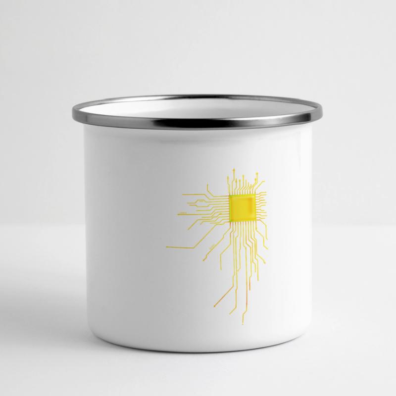 platine Core cpu Computer Nerd Programmeur admin Mug panoramique émaillé