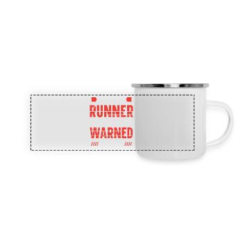 Xxxx Vêtements de marathon de coureur - Mug panoramique émaillé - blanc - Devant