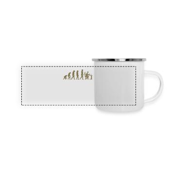 Evolution of Gamer Gambler Nerd Geek Progamer - Panoramic Camper Mug - white - Front
