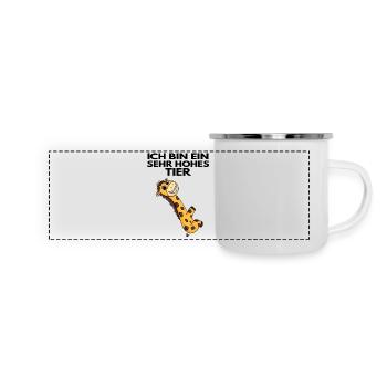 Teamleiter Giraffe Trainer Leitung Chef - Panorama Emaille-Tasse - Weiß - Vorne