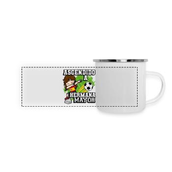 Ascendido A Hermano Mayor Footballeur - Mug panoramique émaillé - blanc - Devant
