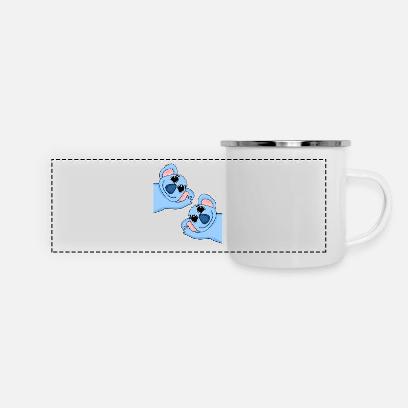 Koala Koalas - Mug panoramique émaillé - blanc