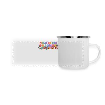 First grade teacher Floral Wildflowers - Panoramic Camper Mug - white - Front