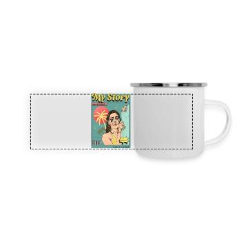 Bande dessinée - Mug panoramique émaillé - blanc - Devant