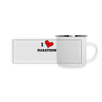 I love marathon - Panoramic Camper Mug - white - Front