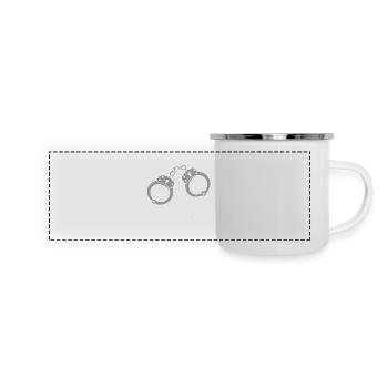 You are arrested for theft of the - Panoramic Camper Mug - white - Front
