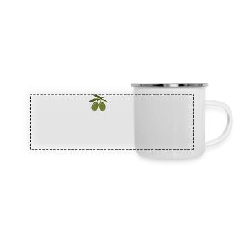 Olives - Mug panoramique émaillé - blanc - Devant