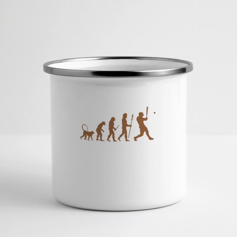 Baseball Evolution Panoramic Camper Mug