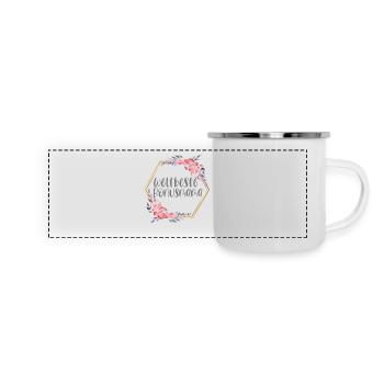 Weltbeste Bonusmama Muttertag Stiefmutter Familie  - Panorama Emaille-Tasse - Weiß - Vorne