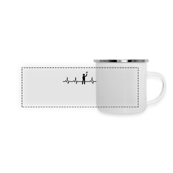 Drôle de peintre - Mug panoramique émaillé - blanc - Devant