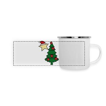 Boules de Noël Saint-Nicolas - Mug panoramique émaillé - blanc - Devant
