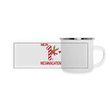 Mein erstes Weihnachten - Panorama Emaille-Tasse - Weiß - Vorne