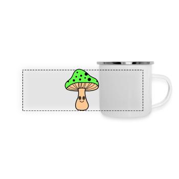 Champignon hypnotique - Mug panoramique émaillé - blanc - Devant