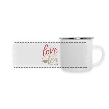 For love and tea, I'll wait Tea Bag Mug Tea Drinke - Panoramic Camper Mug - white - Front