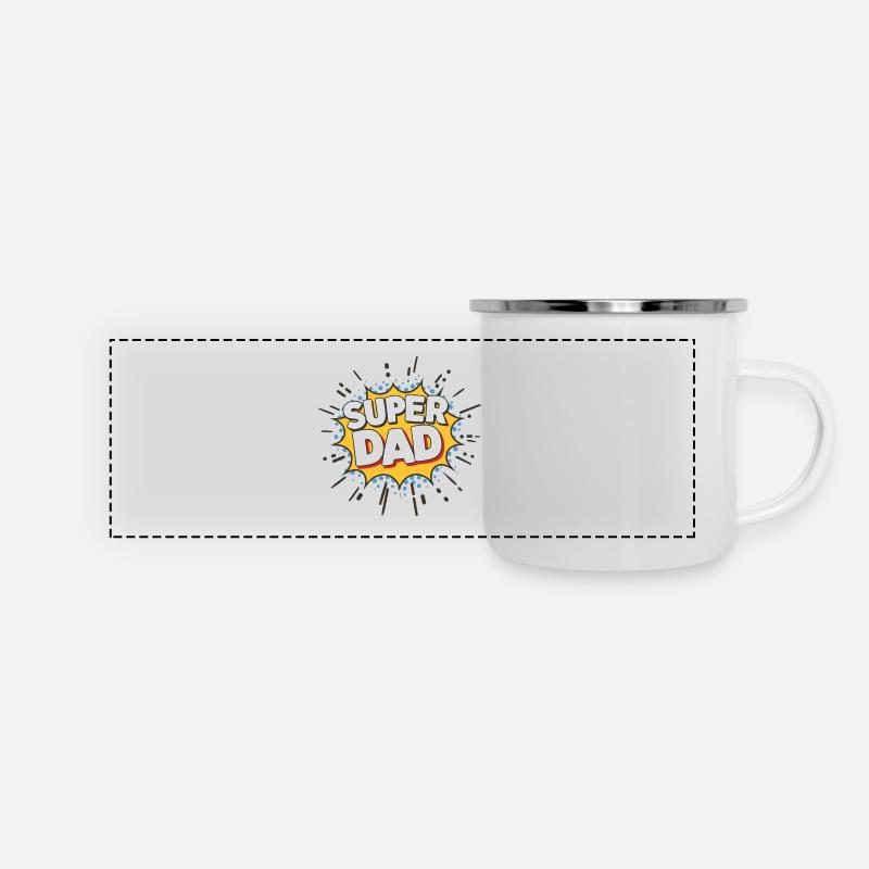 GESCHENKE FÜR PAPA - Panorama Emaille-Tasse - Weiß