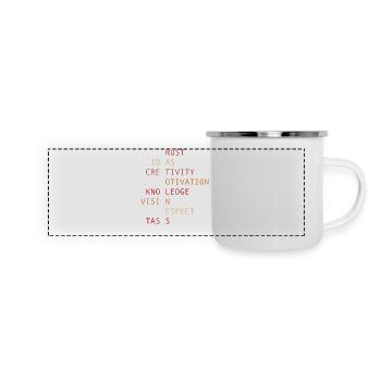 Travail d’Équipe - Mug panoramique émaillé - blanc - Devant