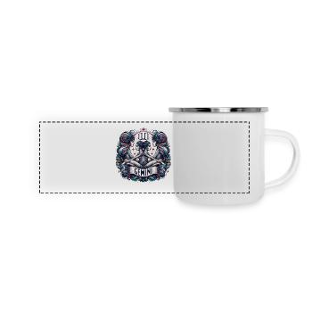 Sternzeichen Zwilling - Panorama Emaille-Tasse - Weiß - Vorne