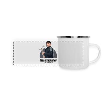 Rieser Grantler // Illustration - Panorama Emaille-Tasse - Weiß - Vorne