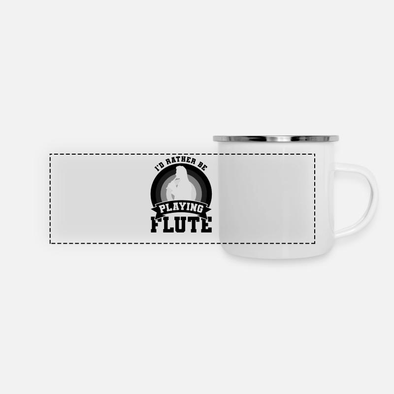 Flute Player Joke - Panoramic Camper Mug - white