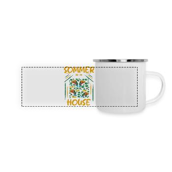Été - Mug panoramique émaillé - blanc - Devant