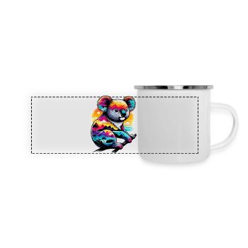 Koala - Panorama Emaille-Tasse - Weiß - Vorne