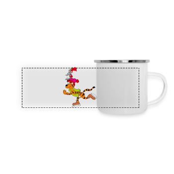 Skating with the Tiger - Panoramic Camper Mug - white - Front