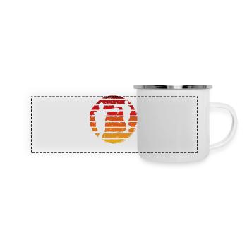 Boxen - Panorama Emaille-Tasse - Weiß - Vorne