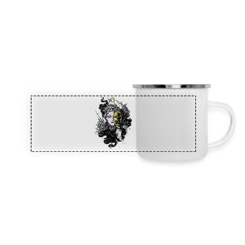 Dark Fantasy Magique Magie Conte de Fée Horreur - Mug panoramique émaillé - blanc - Devant
