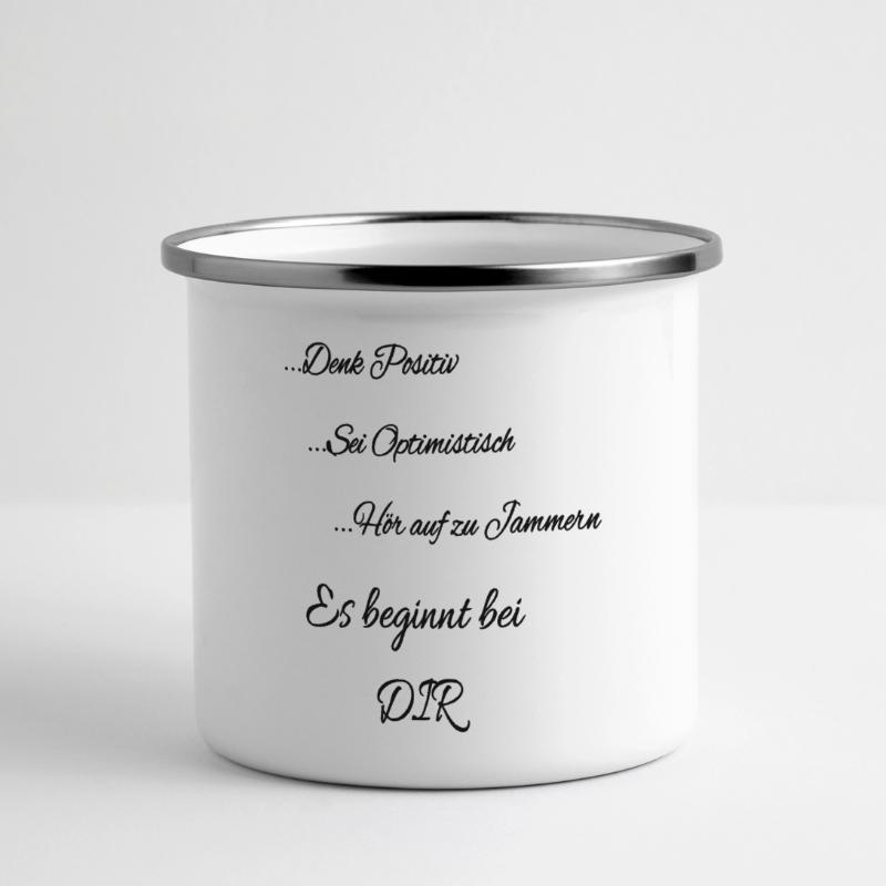 Es beginnt bei DIR Panorama Emaille-Tasse