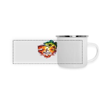 Bass Fish - Panoramic Camper Mug - white - Front