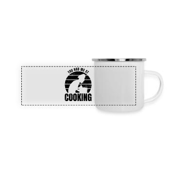 Cooking Saying - Panoramic Camper Mug - white - Front